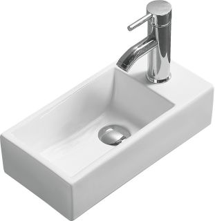 Раковина накладная SantiLine SL-2009L 40см левая белый